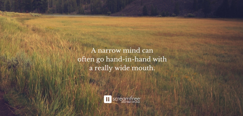 A narrow mind